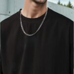 Black half-sleeve round neck classic T-shirt for men